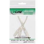 InLine Klinken Y-Kabel, 3,5mm ST an 2x 3,5mm BU, Stereo, weiß/vergoldet, 0,1m