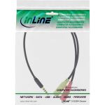 InLine Headset Adapterkabel, 3,5mm Stecker an 2x3,5mm Buchse, schwarz, 2m