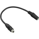 InLine Audio Adapterkabel zum Einbau 1x mit Gewinde, 3,5mm Stereo BU/BU, 0,2m