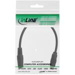 InLine Audio Adapterkabel zum Einbau 1x mit Gewinde, 3,5mm Stereo BU/BU, 0,2m