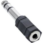 InLine Audio Adapter, 6,3mm Klinke Stecker an 3,5mm Klinke Buchse, Stereo
