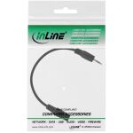 InLine Klinken Adapterkabel 4pol 2,5mm Stecker -> 4pol 3,5mm Buchse, 0,2m