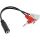 InLine Audio Kopfhörer Flugzeug-Adapterkab., 2x 3,5mm ST / 3,5mm BU 3pol, 0,15m