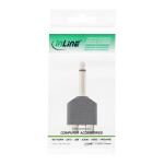 InLine Audio Adapter, 6,3mm Klinke Stecker an 2x Cinch Buchse, Mono