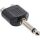 InLine Audio Adapter, 6,3mm Klinke Stecker an 2x Cinch Buchse, Mono