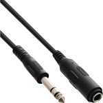 InLine Klinkenverlängerung, 6,3mm Klinke Stecker / Buchse, 5m, Stereo