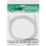 InLine Klinke Verlängerung, 3,5mm Stecker / Buchse, Stereo weiß / gold, 10m