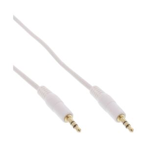 InLine Klinke Kabel, 3,5mm Stecker / Stecker, Stereo, weiß / gold, 5m