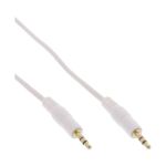 InLine Klinke Kabel, 3,5mm Stecker / Stecker, Stereo, weiß / gold, 2m