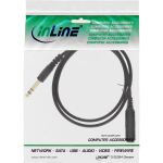 InLine Kopfhörerverlängerung, 6,3mm ST / BU, Stereo, vergoldete Kontakte, 1m