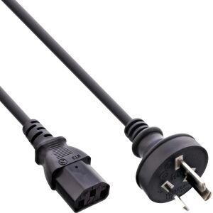 35er B-Pack InLine Netzkabel, Netzstecker Australien / Kaltgeräte ST C13, 1,8m