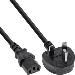 30er B-Pack InLine Netzkabel, Netzstecker England / Kaltgeräte ST C13, 1,8m