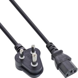 35er B-Pack InLine Netzkabel, Netzstecker Südafrika / Kaltgeräte ST C13, 1,8m