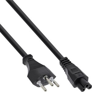 35er B-Pack InLine Netzkabel für Notebook, Schweiz, 3pol Kupplung, 2m