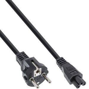 40er B-Pack InLine Netzkabel für Notebook, 3pol Kupplung, schwarz, 1,8m