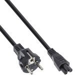 40er B-Pack InLine Netzkabel für Notebook, 3pol Kupplung, schwarz, 1,8m