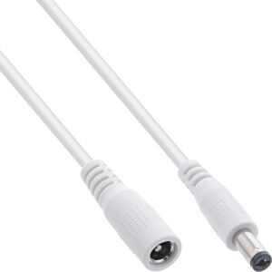120er B-Pack InLine DC Verlängerungskabel, DC ST/BU 5,5x2,1mm, weiß, 2m