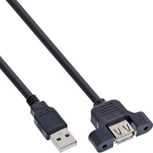 120er B-Pack InLine USB 2.0 Anschlusskabel, Stecker A / Einbaubuchse A, 0,6m