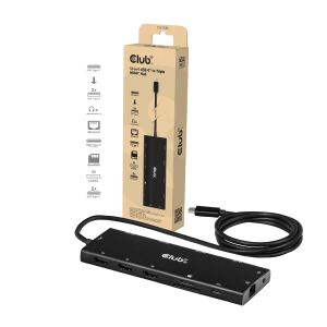 Club3D USB-C 12in1-HUB >3xHDMI/3xUSB-C/USB/LAN 8K30Hz PD140W retail