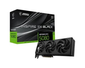 MSI GeForce RTX 5080 16G Inspire 3X OC Black, G5080-16I3CB, 16GB GDDR7, HDMI, 3x DP