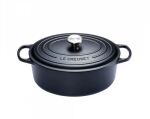 Le Creuset Signature Roaster oval 27cm black Schwarz...