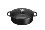 Le Creuset Signature Roaster oval 29cm black Schwarz...