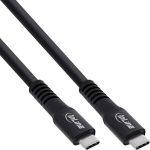 InLine USB4 Kabel, USB-C Stecker/Stecker, 4K60Hz, 60W, TPE/Alu schwarz, 7,5m
