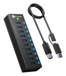 Hub 10-Port IcyBox USB 3.2 IB-AC6110a mit USB Ladeanschluss