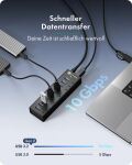 Hub 10-Port IcyBox USB 3.2 IB-AC6110a mit USB Ladeanschluss