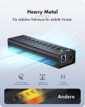 Hub 10-Port IcyBox USB 3.2 IB-AC6110a mit USB Ladeanschluss