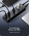Hub 10-Port IcyBox USB 3.2 IB-AC6110a mit USB Ladeanschluss