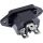 InLine Kaltgeräte Einbaubuchse IEC-C14, schwarz, mit 6,3mm Steckfahne