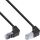 InLine Patchkabel oben/unten gewinkelt, S/FTP (PiMf), Cat.6, schwarz, 2,36m