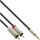 InLine Basic Slim Audio Kabel Klinke 3,5mm ST an 2x Cinch ST, 1m