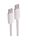 Shiverpeaks USB-C Ladekabel, 2.0, 60W, weiß, Textil, 0,5m