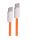 Shiverpeaks USB-C Ladekabel, 2.0, 60W, orange, Textil, 0,5m