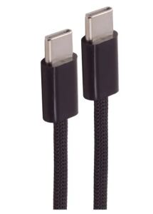Shiverpeaks USB-C Ladekabel, 2.0, 60W, schwarz, Textil, 1m