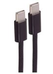 Shiverpeaks USB-C Ladekabel, 2.0, 60W, schwarz, Textil, 1m
