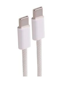 Shiverpeaks USB-C Ladekabel, 2.0, 60W, weiß, Textil, 1m