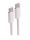 Shiverpeaks USB-C Ladekabel, 2.0, 60W, weiß, Textil, 1m