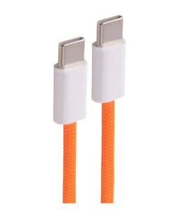 Shiverpeaks USB-C Ladekabel, 2.0, 60W, orange, Textil, 1m