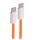 Shiverpeaks USB-C Ladekabel, 2.0, 60W, orange, Textil, 1m