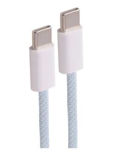 Shiverpeaks USB-C Ladekabel, 2.0, 60W, blau, Textil, 2m