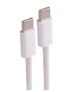 Shiverpeaks USB-C Ladekabel, 2.0, 60W, weiß, Textil, 2m