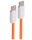 Shiverpeaks USB-C Ladekabel, 2.0, 60W, orange, Textil, 2m