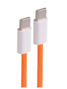 Shiverpeaks USB-C Ladekabel, 2.0, 60W, orange, Textil, 3m