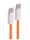 Shiverpeaks USB-C Ladekabel, 2.0, 60W, orange, Textil, 3m