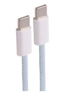Shiverpeaks USB-C Ladekabel, 2.0, 60W, blau, Textil, 1,5m