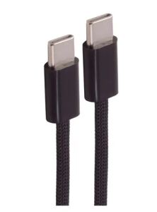 Shiverpeaks USB-C Ladekabel, 2.0, 60W, schwarz, Textil, 1,5m