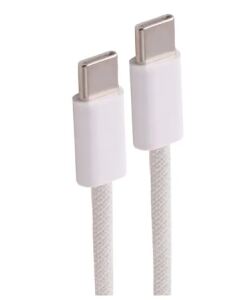 Shiverpeaks USB-C Ladekabel, 2.0, 60W, weiß, Textil, 1,5m